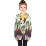 Mountain Travel Canyon Nature Tree Wood Kids  Double Breasted Button Coat