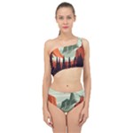 Mountain Travel Canyon Nature Tree Wood Spliced Up Two Piece Swimsuit