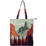 Mountain Travel Canyon Nature Tree Wood Double Zip Up Tote Bag