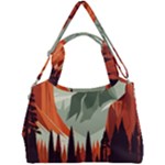 Mountain Travel Canyon Nature Tree Wood Double Compartment Shoulder Bag