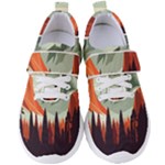 Mountain Travel Canyon Nature Tree Wood Women s Velcro Strap Shoes