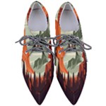 Mountain Travel Canyon Nature Tree Wood Pointed Oxford Shoes