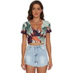 Mountain Travel Canyon Nature Tree Wood V-Neck Crop Top