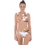 Bohemian Digital Minimalist Boho Style Geometric Abstract Art Bandaged Up Bikini Set 