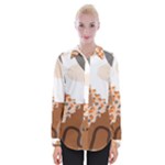 Bohemian Digital Minimalist Boho Style Geometric Abstract Art Womens Long Sleeve Shirt