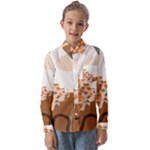 Bohemian Digital Minimalist Boho Style Geometric Abstract Art Kids  Long Sleeve Shirt