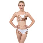 Bohemian Digital Minimalist Boho Style Geometric Abstract Art Layered Top Bikini Set