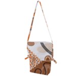 Bohemian Digital Minimalist Boho Style Geometric Abstract Art Folding Shoulder Bag