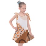 Bohemian Digital Minimalist Boho Style Geometric Abstract Art Kids  Tie Up Tunic Dress