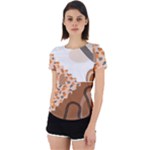 Bohemian Digital Minimalist Boho Style Geometric Abstract Art Back Cut Out Sport T-Shirt