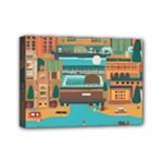 City Painting Town Urban Artwork Mini Canvas 7  x 5  (Stretched)