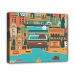 City Painting Town Urban Artwork Canvas 10  x 8  (Stretched)