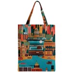 City Painting Town Urban Artwork Zipper Classic Tote Bag