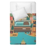 City Painting Town Urban Artwork Duvet Cover Double Side (Single Size)