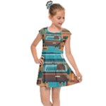 City Painting Town Urban Artwork Kids  Cap Sleeve Dress