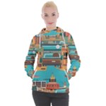 City Painting Town Urban Artwork Women s Hooded Pullover