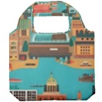 City Painting Town Urban Artwork Foldable Grocery Recycle Bag