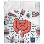 Health Gut Health Intestines Colon Body Liver Human Lung Junk Food Pizza Duvet Cover Double Side (California King Size)