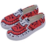 Health Gut Health Intestines Colon Body Liver Human Lung Junk Food Pizza Kids  Canvas Slip Ons