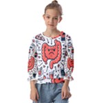 Health Gut Health Intestines Colon Body Liver Human Lung Junk Food Pizza Kids  Cuff Sleeve Top