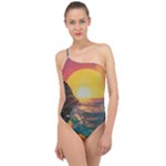 Pretty Art Nice Classic One Shoulder Swimsuit