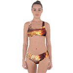 Wave Art Mood Water Sea Beach Criss Cross Bikini Set