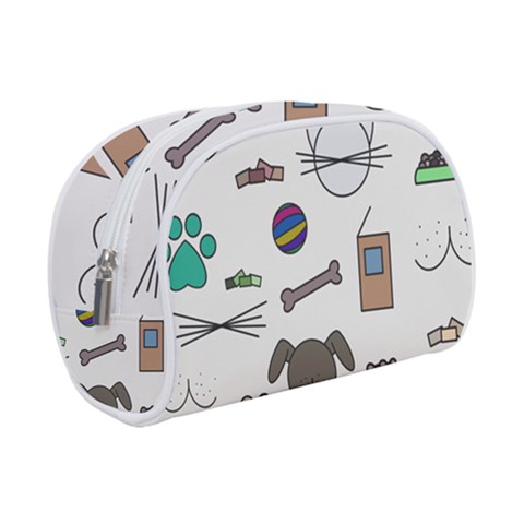 Cat Dog Pet Doodle Cartoon Sketch Cute Kitten Kitty Animal Drawing Pattern Make Up Case (Small) from UrbanLoad.com