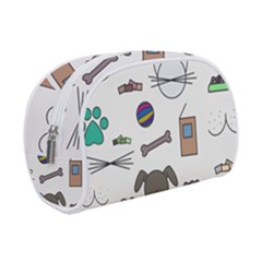 Cat Dog Pet Doodle Cartoon Sketch Cute Kitten Kitty Animal Drawing Pattern Make Up Case (Small) from UrbanLoad.com