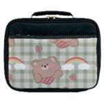 Bear Cartoon Pattern Strawberry Rainbow Nature Animal Cute Design Lunch Bag