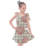 Bear Cartoon Pattern Strawberry Rainbow Nature Animal Cute Design Kids  Tie Up Tunic Dress