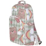 Bear Cartoon Pattern Strawberry Rainbow Nature Animal Cute Design Double Compartment Backpack