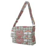 Bear Cartoon Pattern Strawberry Rainbow Nature Animal Cute Design Full Print Messenger Bag (M)