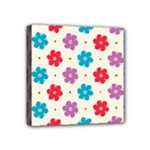 Abstract Art Pattern Colorful Artistic Flower Nature Spring Mini Canvas 4  x 4  (Stretched)