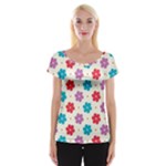 Abstract Art Pattern Colorful Artistic Flower Nature Spring Cap Sleeve Top