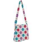Abstract Art Pattern Colorful Artistic Flower Nature Spring Zipper Messenger Bag