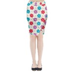 Abstract Art Pattern Colorful Artistic Flower Nature Spring Midi Wrap Pencil Skirt