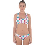 Abstract Art Pattern Colorful Artistic Flower Nature Spring Cross Back Hipster Bikini Set