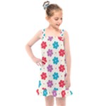 Abstract Art Pattern Colorful Artistic Flower Nature Spring Kids  Overall Dress