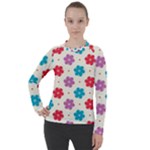 Abstract Art Pattern Colorful Artistic Flower Nature Spring Women s Pique Long Sleeve T-Shirt
