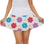 Abstract Art Pattern Colorful Artistic Flower Nature Spring Women s Skort