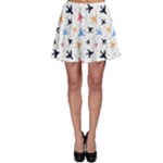 Airplane Pattern Plane Aircraft Fabric Style Simple Seamless Skater Skirt