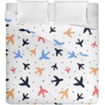 Airplane Pattern Plane Aircraft Fabric Style Simple Seamless Duvet Cover Double Side (King Size)