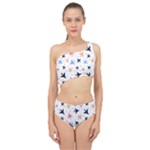 Airplane Pattern Plane Aircraft Fabric Style Simple Seamless Spliced Up Two Piece Swimsuit