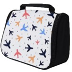 Airplane Pattern Plane Aircraft Fabric Style Simple Seamless Full Print Travel Pouch (Big)