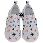 Airplane Pattern Plane Aircraft Fabric Style Simple Seamless Kids  Velcro No Lace Shoes