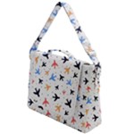 Airplane Pattern Plane Aircraft Fabric Style Simple Seamless Box Up Messenger Bag