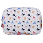 Airplane Pattern Plane Aircraft Fabric Style Simple Seamless Make Up Pouch (Small)
