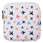 Airplane Pattern Plane Aircraft Fabric Style Simple Seamless Mini Square Pouch