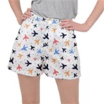 Airplane Pattern Plane Aircraft Fabric Style Simple Seamless Women s Ripstop Shorts