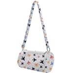 Airplane Pattern Plane Aircraft Fabric Style Simple Seamless Mini Cylinder Bag